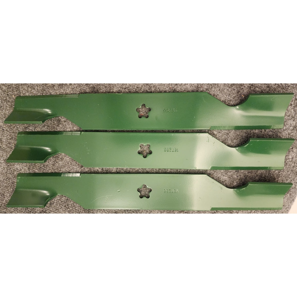 Set 3 187256 532187256 Mower Blades Husqvarna Craftsman Poulan 54 Inch Deck 18.5