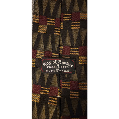 City of London Ferrell Reed Nordstrom Mens Silk Necktie Vintage Hand Made Tie