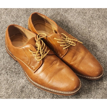 Kohls Campton Cognac Mens Size 11 Med Brown Casual Oxford Shoes RN 73277