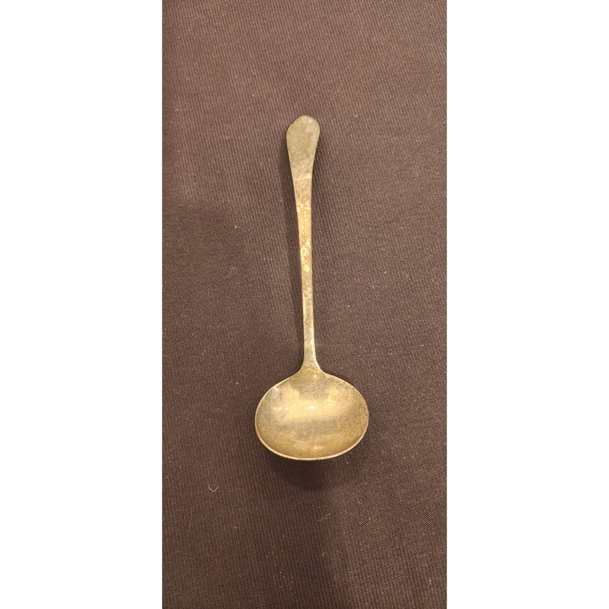 Vintage Silverplate Small Condiment Ladle Sauce Spoon Plain Handle 5.125 In
