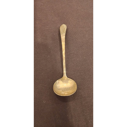 Vintage Silverplate Small Condiment Ladle Sauce Spoon Plain Handle 5.125 In