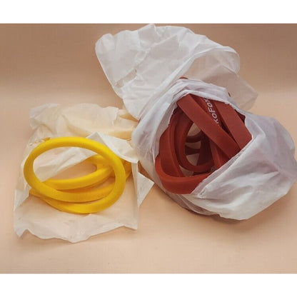 Resistance Bands set of 2 - JakkoFoxx - Red (15-30lb) - Yellow (5-15lb)