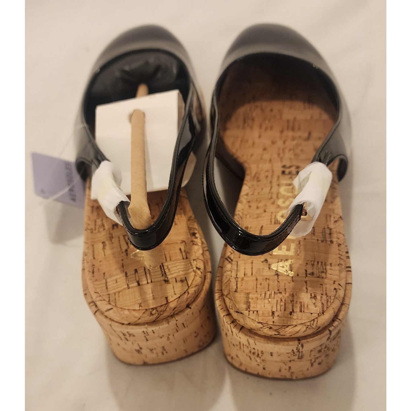 Aerosoles Aria Black Patent Slingback Wedge 11M NIB Comfort Shoes