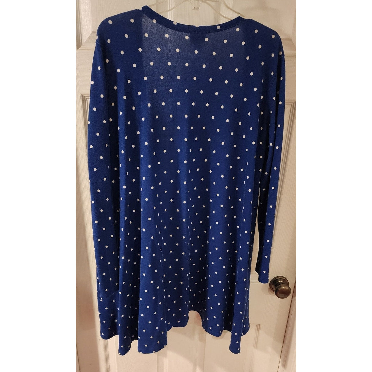 LuLaRoe - L - Navy with White Polka Dots - Cover Jacket