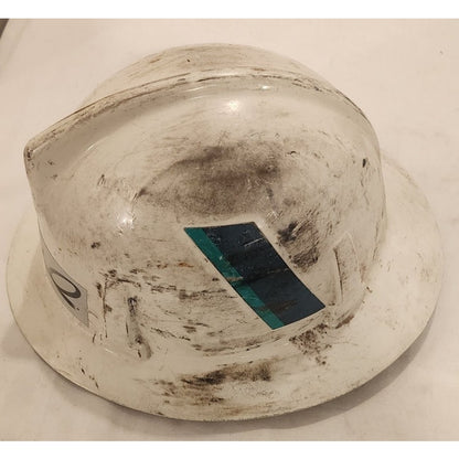Vintage Qwest US West Lineman Hard Hat Authentic MSA V-Gard Telephone Helmet
