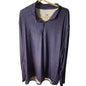 1764 Mens Long Sleeve 1/4 Zip Cowl Neck Pullover Navy Blue Purple Print Size 2XL
