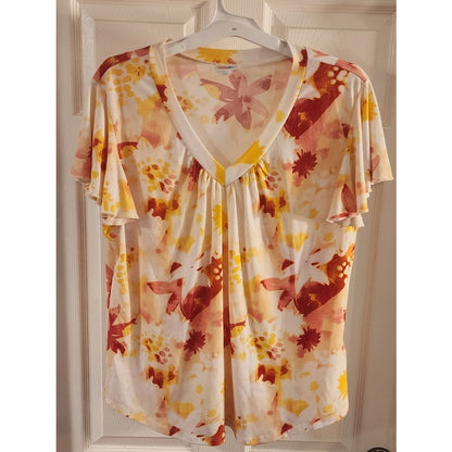 Beautiful - LuLaRoe Floral Blouse - Large - Slighty Worn