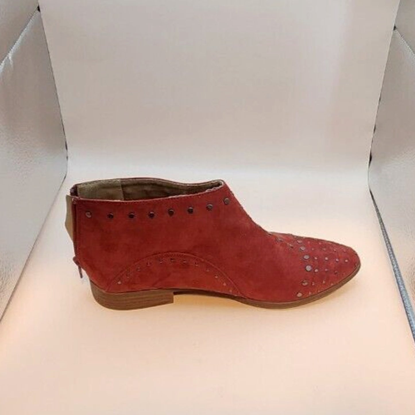 QUPID - Red Studded Ankle Boots - Size 9 - Slightluy Worn, See Pics - CUTE!