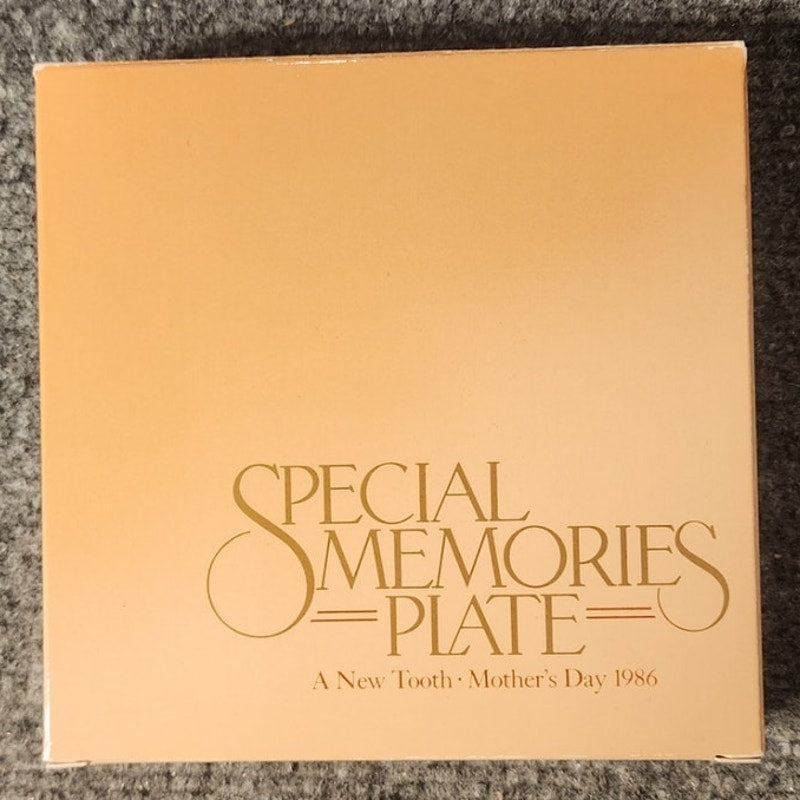 Vintage 1986 Avon Mothers Day Plate A New Tooth 5 Inch Porcelain Boxed COA