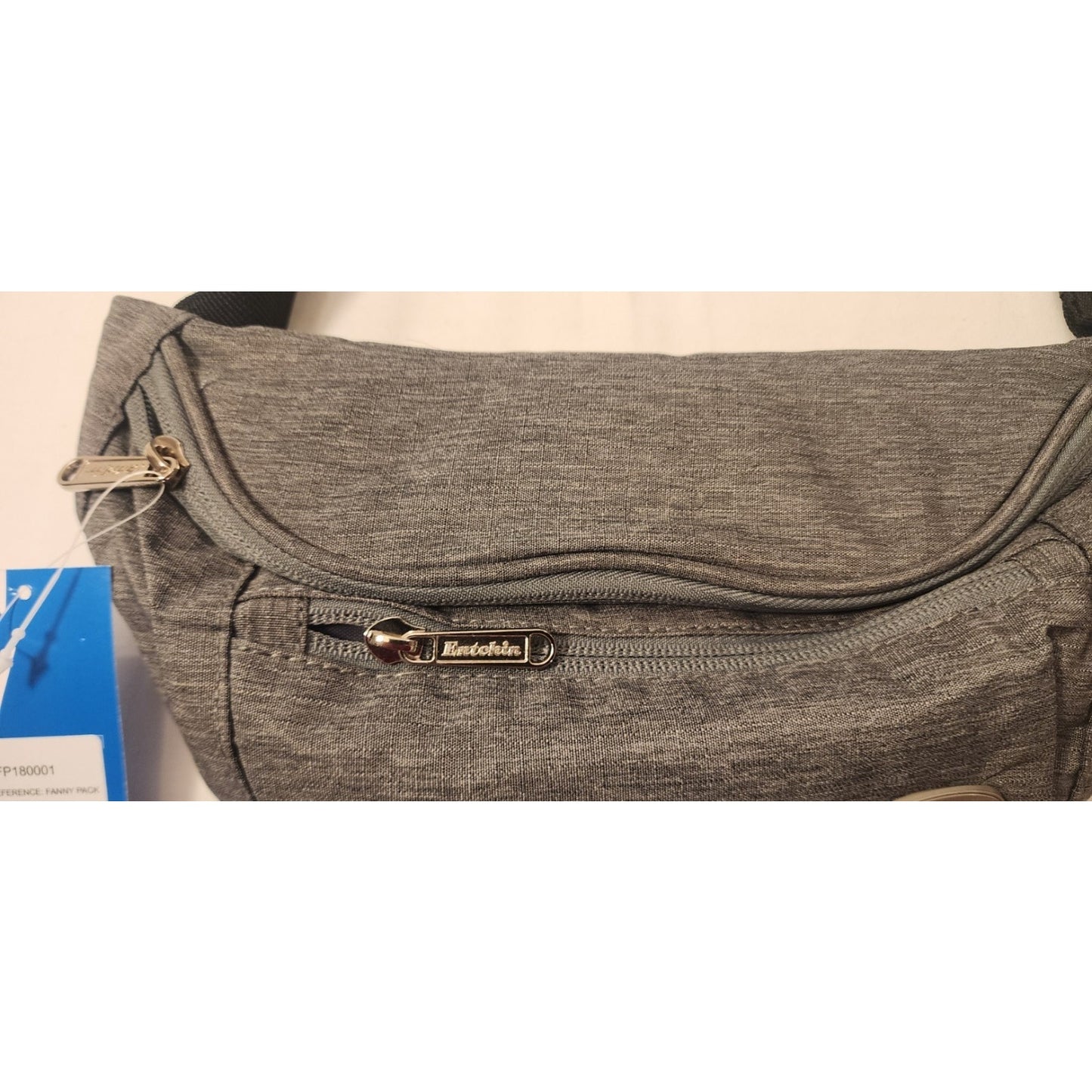 Entchin - Grey - Fanny Pack/bag - 4 Zipper Pockets - Sling Bag - Men or Women