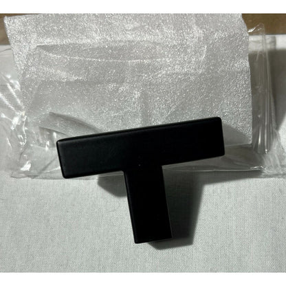goldenwarm Black - Cabinet/drawer knobs- LSJ12BK Square T Bar - Box of 50