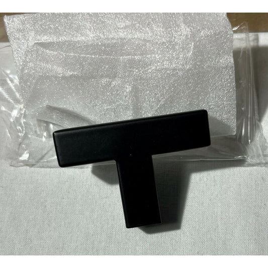 goldenwarm Black - Cabinet/drawer knobs- LSJ12BK Square T Bar - Box of 50