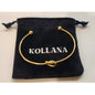 KOLLANA 14K Gold‑Plated Knot Bracelet – Minimalist Bangle NEW