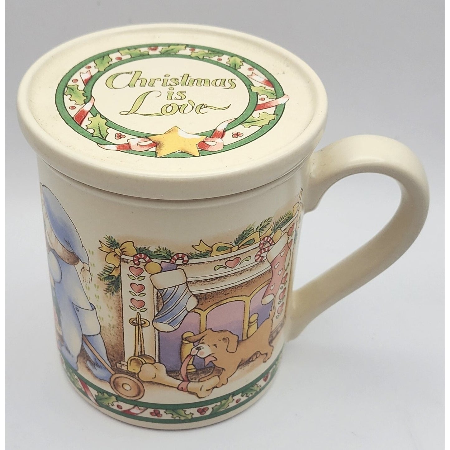 Vintage 1990s - Watkins Country Kids Coffee Cup - (Christmas Is Love)