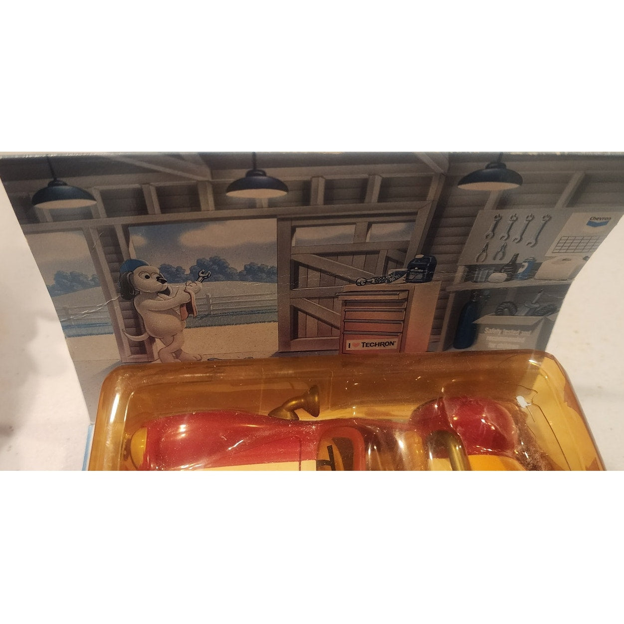 Vintage Riley Roadster Toy Car New In Original Package Yellowed Broken Plastic