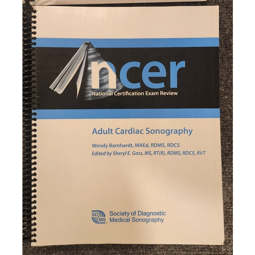NCER Ultrasound Review Manuals 4 Book Set Cardiac Vascular 2009