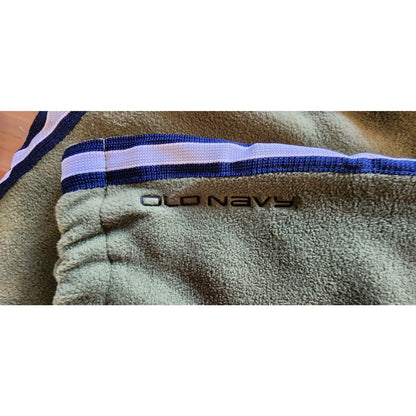 OLD NAVY KIDS Fleece Pants - 25 - Green w Navy Stripes - Size 4T - Pocket