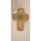 Artwork Unlimited Collette Ceramic Wall Cross Turquoise Spiral Idaho Falls 10.25"