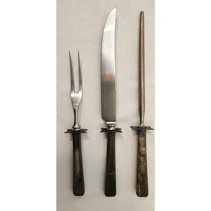 Vintage/Antique Stainless and Silver/Plated Carving Set