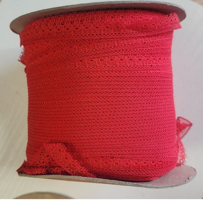 Vintage Wrights Native Textiles 1/2" Red Trimming Ribbon 300+ Yd Roll PATT 22250