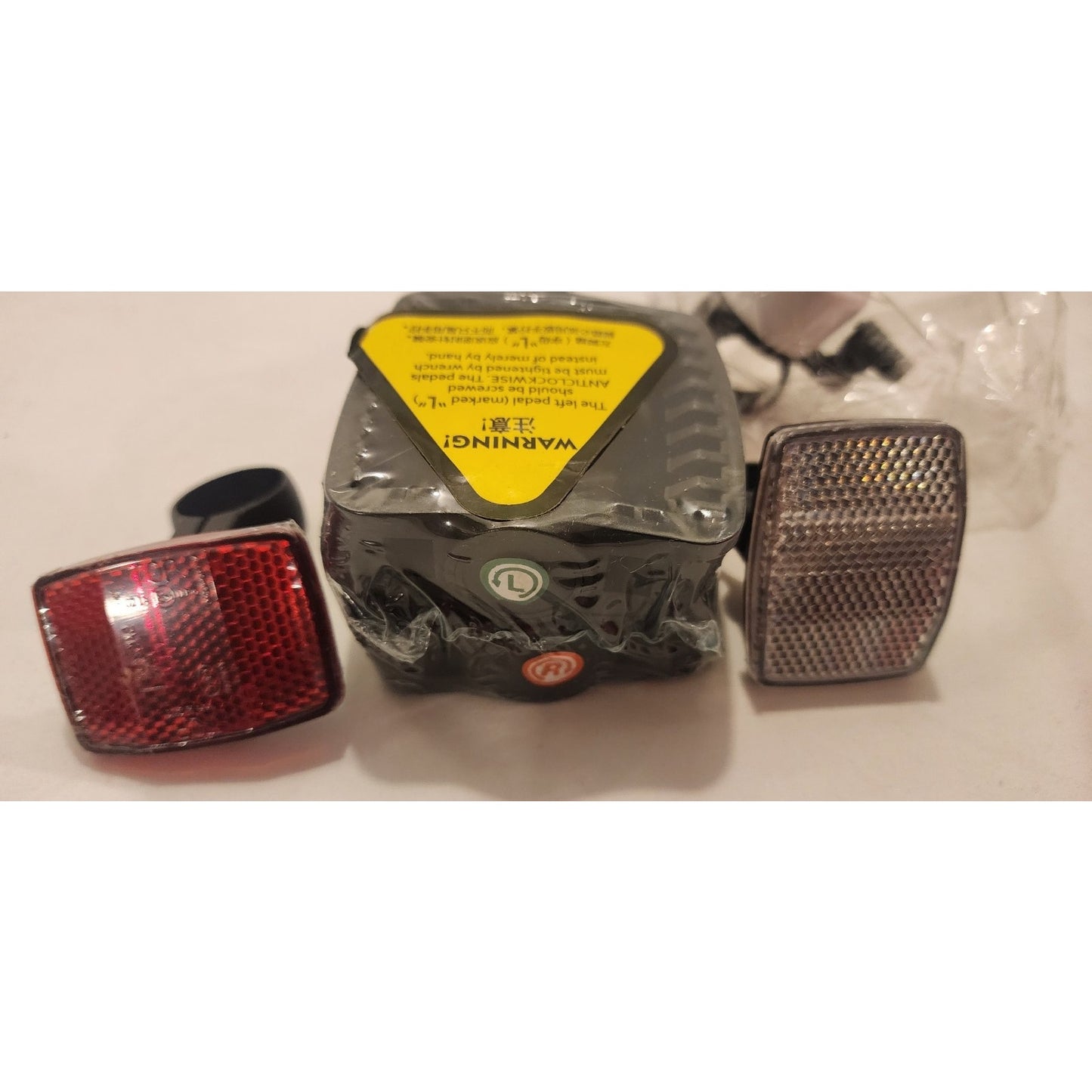 Bike Pedals, Reflectors and Bell kit - For Replacements - 7/16 Pedal Threads