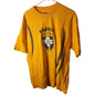 Vintage Simply For Sports Brazil Soccer Graphic T-Shirt Men's Large Yellow Tee