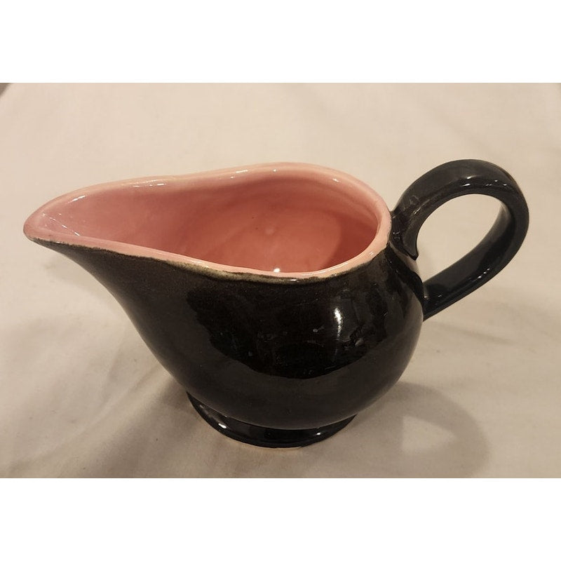 McCoy USA Black & Pink Ceramic Creamer Pitcher – Vintage Pottery