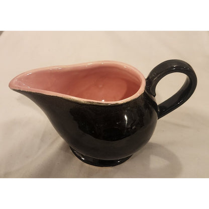 McCoy USA Black & Pink Ceramic Creamer Pitcher – Vintage Pottery