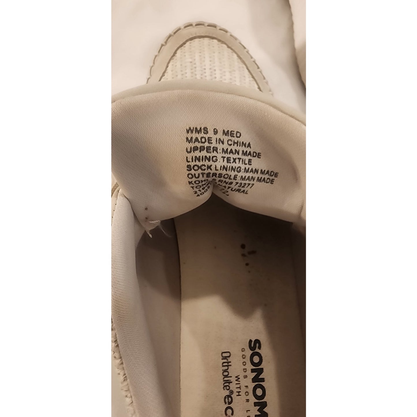 Sonoma Goods For Life Women's Size 9 Natural Woven Knit Platform Sneakers