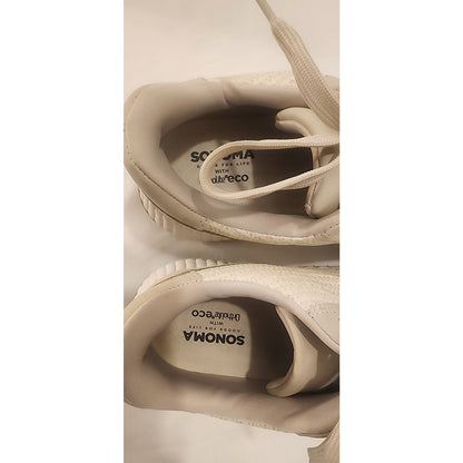 Sonoma Goods For Life Women's Size 9 Natural Woven Knit Platform Sneakers