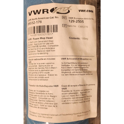 Lot of 12 VWR 89032-176 Replacement Foam Mop Heads Cleanroom Laboratory