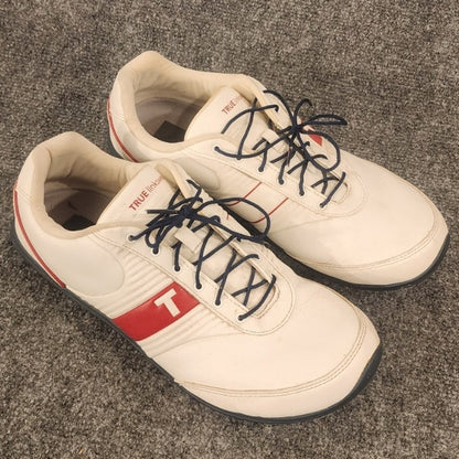 True Linkswear Mens Golf Shoes Size 11 White Leather Spikeless