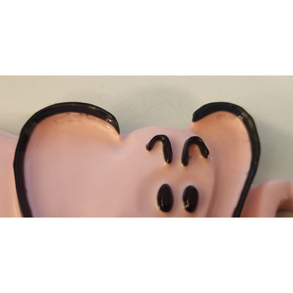 Handmade Ceramic Pink Elephant Wall Hanging - Approx 9.5" X 7" - Cute, Pink