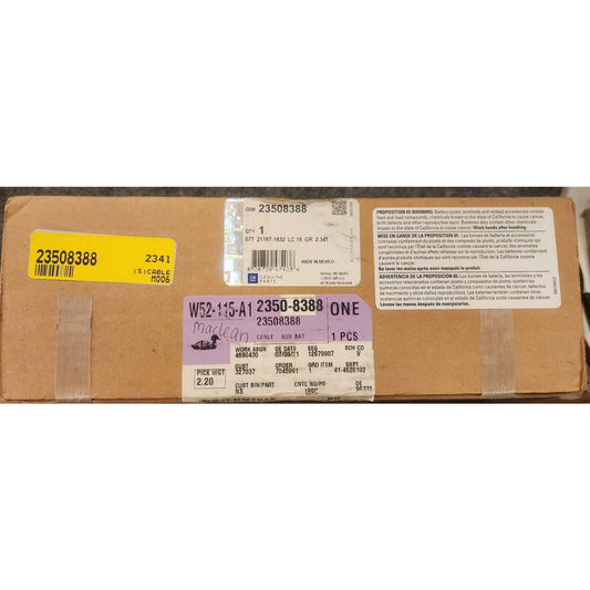 GM OEM Auxiliary Battery Negative Cable 23508388 Silverado Sierra 6.6L Diesel