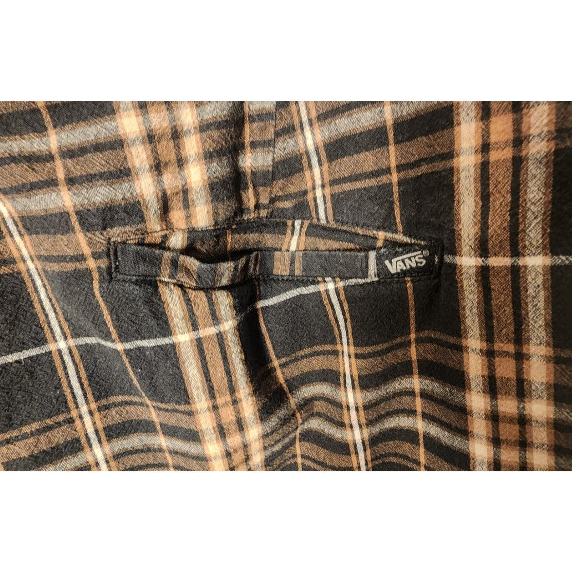 Vans Mens Plaid Shorts Size 36 Brown Tan Black Off The Wall Skater Walk Shorts