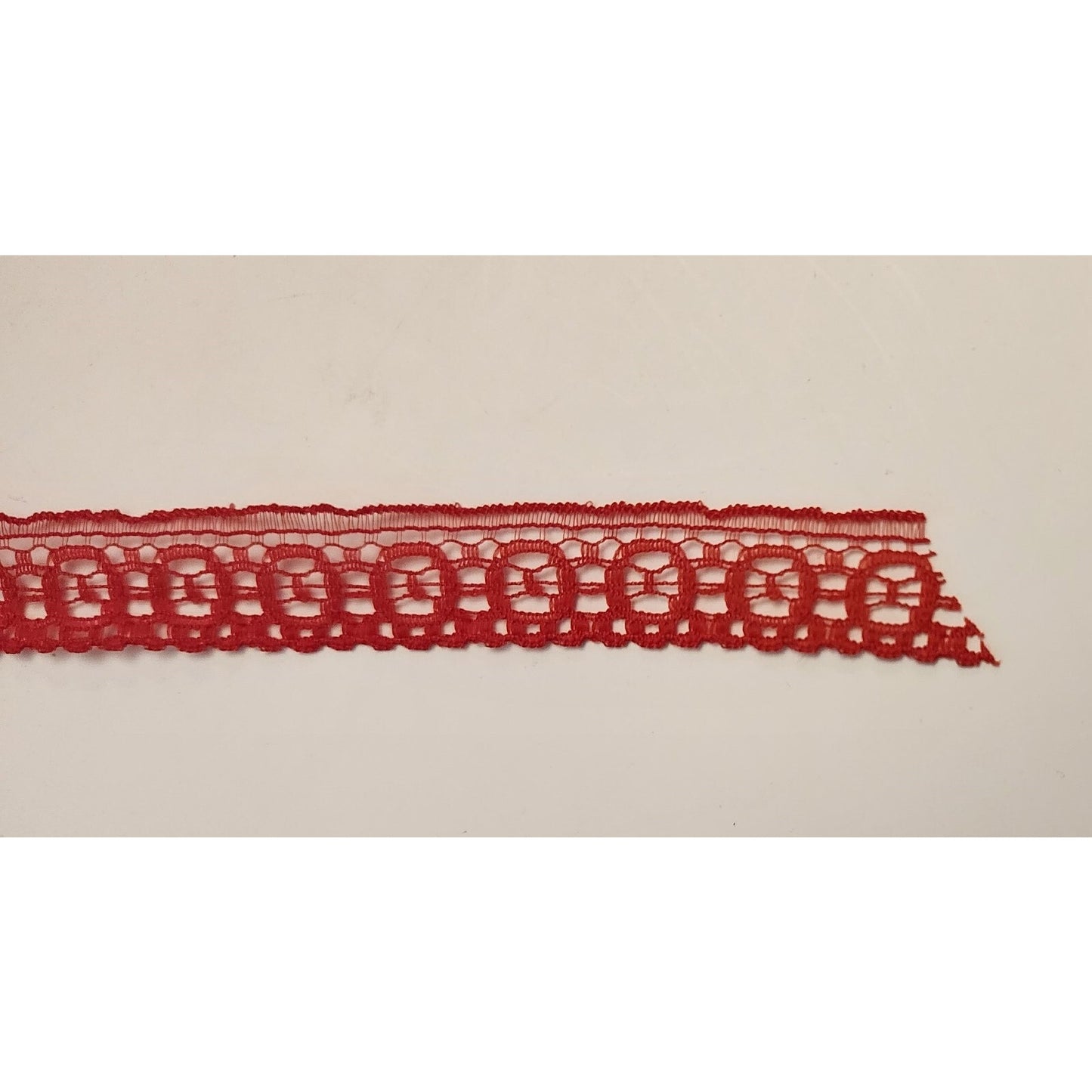 100 Yards - RED Lace Trim - 1/2" (12.5mm) -479 Native Textiles #23680 - RED26518