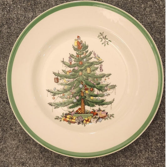 Spode Christmas Tree Dinner Plate 10 Inch S3324-A6 Fine China Holiday Vintage