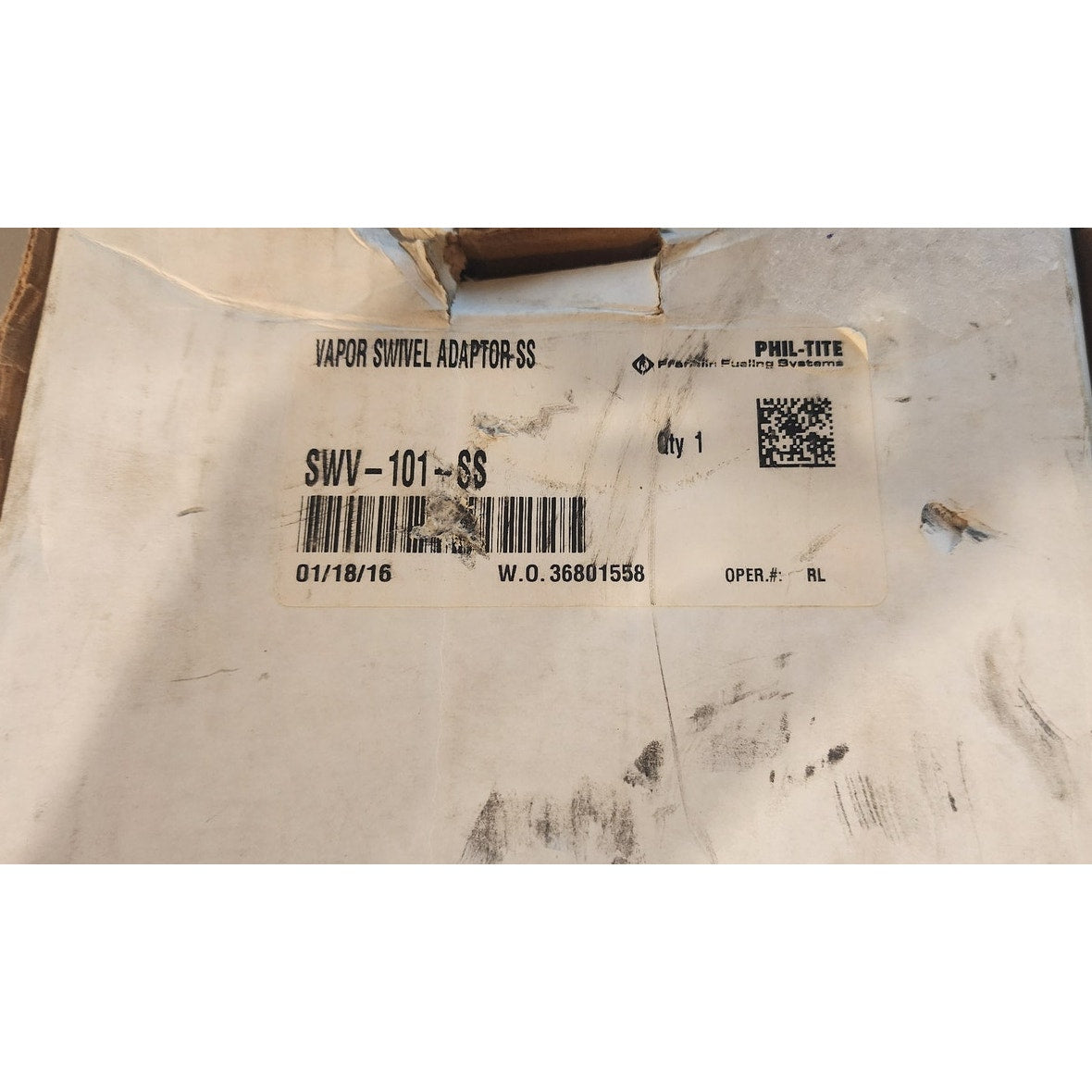 Phil-Tite SWV-101-SS 4" Stainless Steel Vapor Swivel Adapter EVR Phase 1 NIB