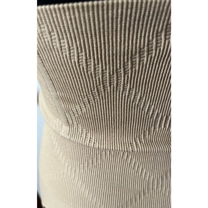 Tan High Waist Girdle with Lace front - t-back style - XXXL