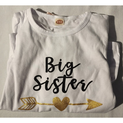 Toddler Baby Girls Little Sisters Shirt/Floral Skirt Outfit - Cute - 3-4T