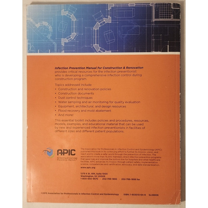 Infection Prevention Manual for Construction & Renovation – APIC – Softcover