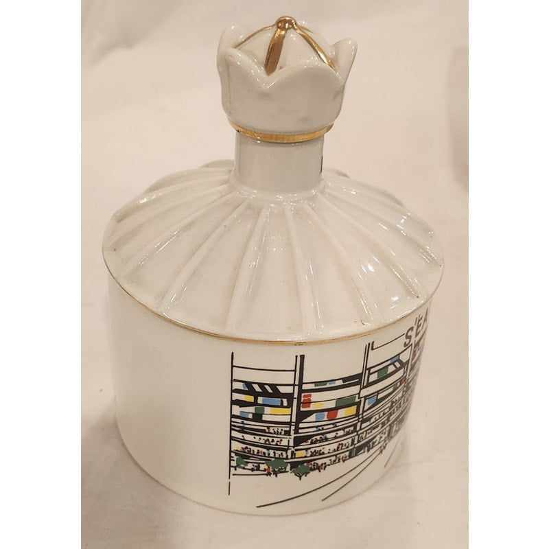 1974 Seattle Stadium Porcelain Decanter Clem Harvey Northwest Wonders