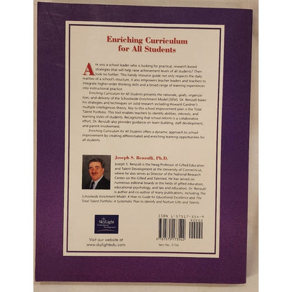 Enriching Curriculum for All Students by Joseph Renzulli Education Book