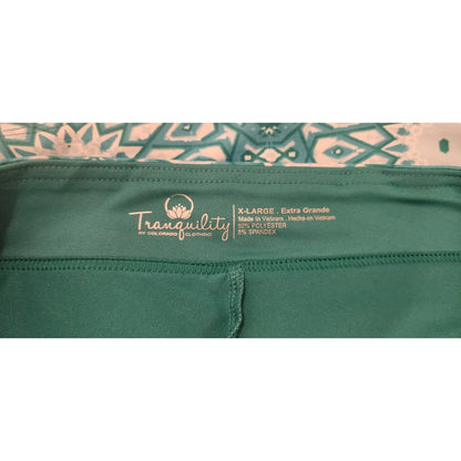 Nice - Teal and White Patterned Skorts - Tranquility, Colorado Clothing - XL