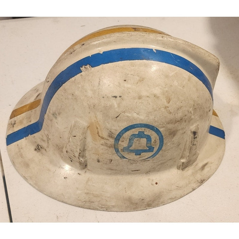 Vintage Bell System Lineman Hard Hat Authentic Ma Bell Safety Helmet