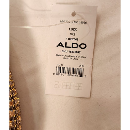 Aldo - LUZX-972 - Elegant Gold Top-Handle Handbag with Rhinestone Embellishments