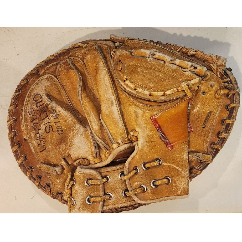 Vintage Rawlings Jerry May Professional Model MJ50 Catchers Mitt Baseball Glove
