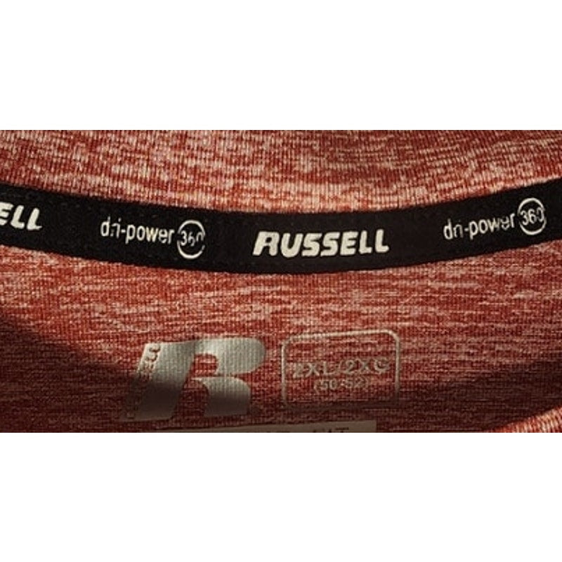 Russell Athletic Mens Short Sleeve T Shirt Heather Red Speckle Pullover Size XXL