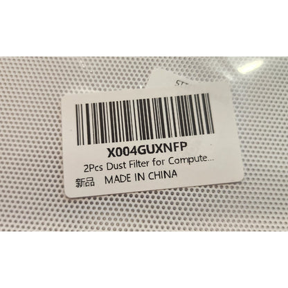 2-Pack - 9.5 x 4.75 in - Magnetic PVC Fan Dust Filters White for PC Case Cooling