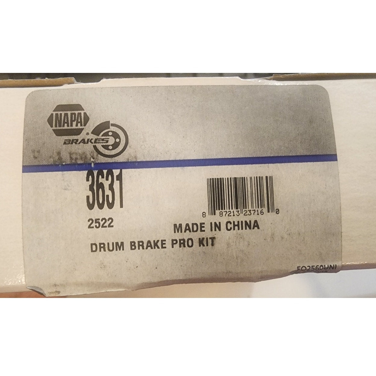 Drum Brake Pro Kit - NAPA - 3631 - 2522 - UPC 887213237160 - New